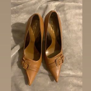 Sergio Rossi brown leather heels